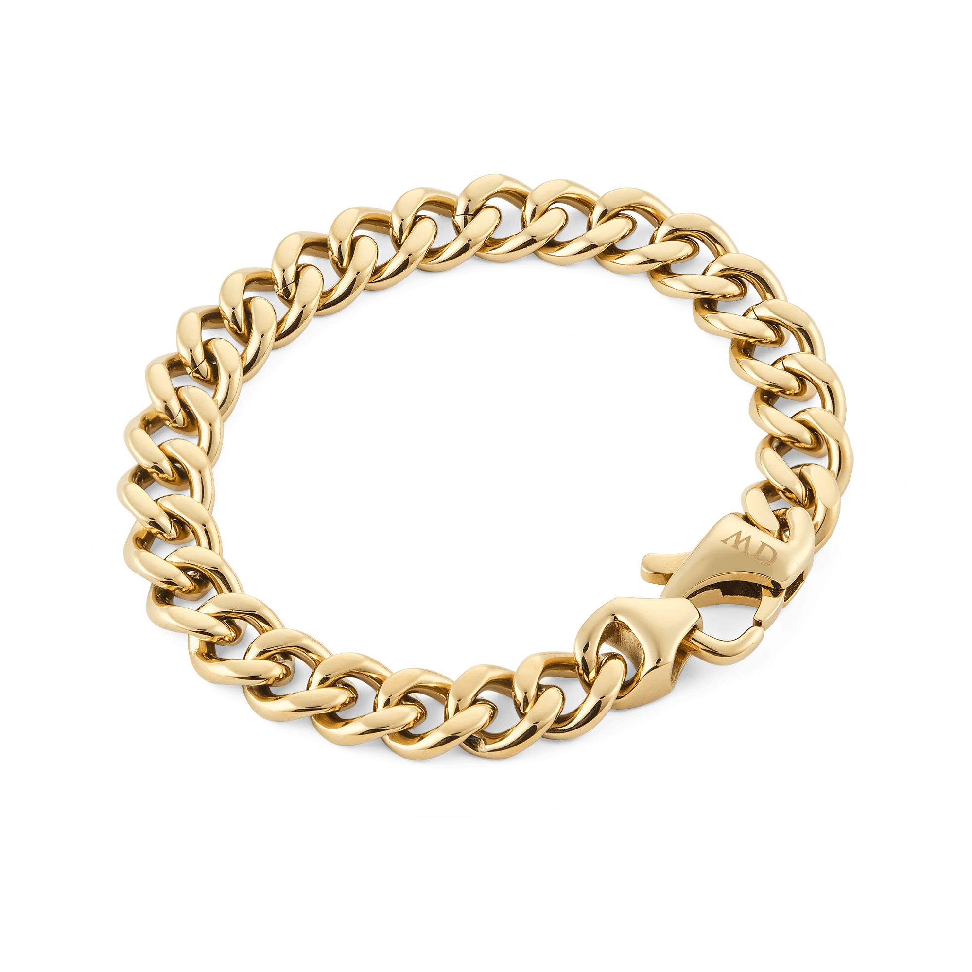 Ellipse Cuban Chain Bracelet Gold - Image 4
