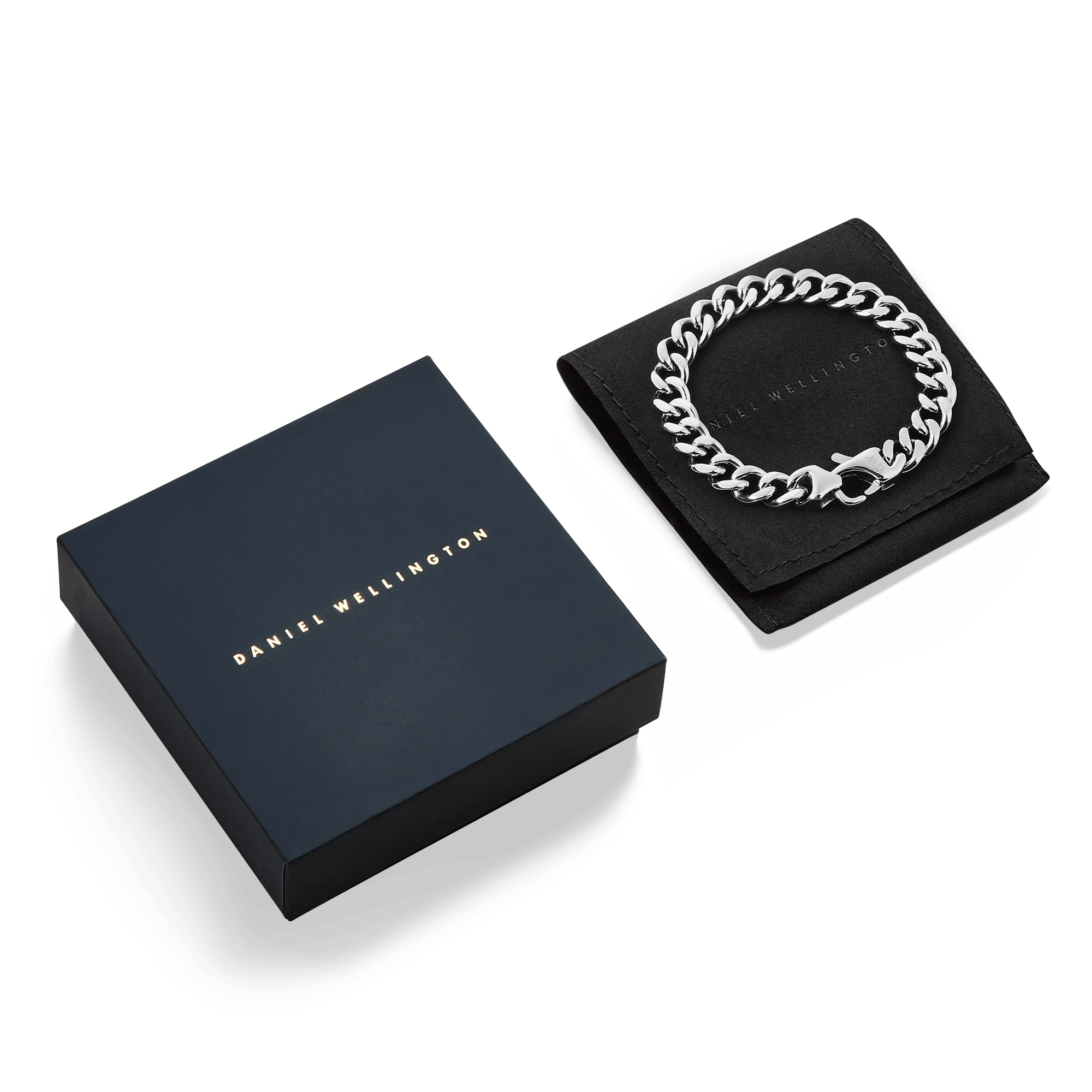 Ellipse Cuban Chain Bracelet Silver - Image 5