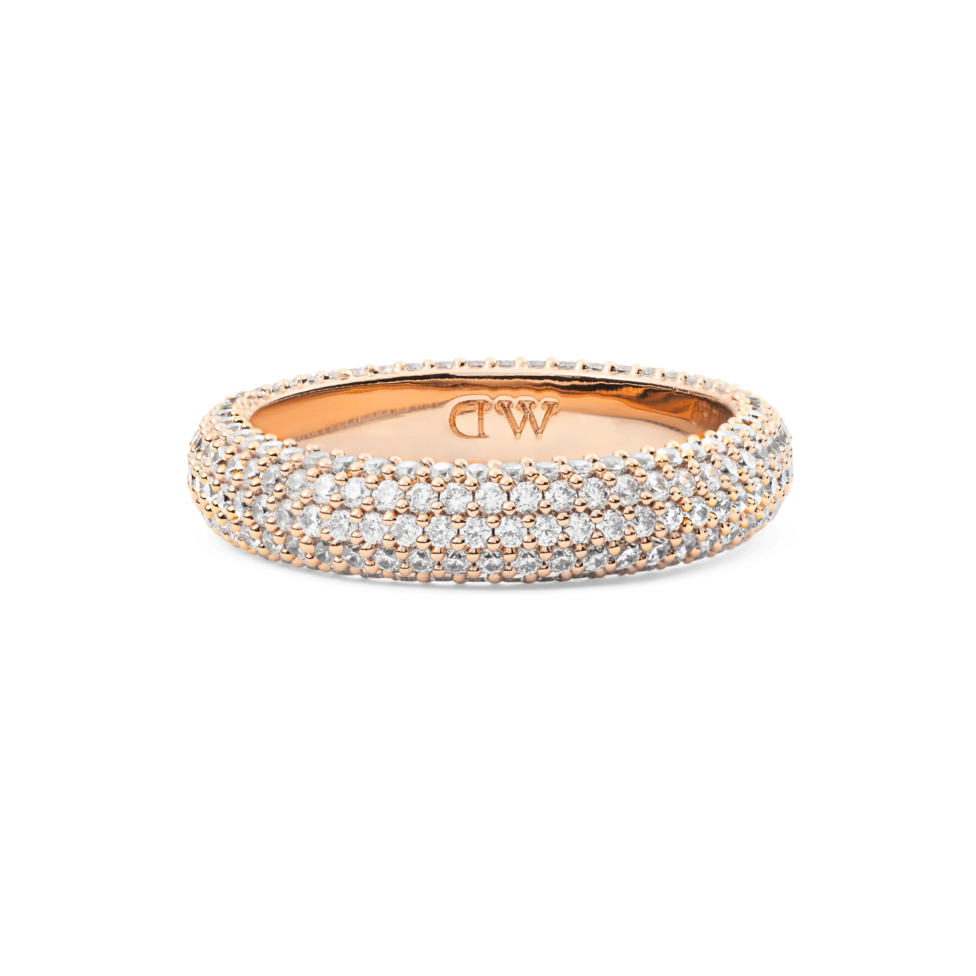 Pavé Ring Rose Gold 5 mm - Image 4